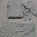 Amazon Basics Lightweight Super Soft Easy Care Comfortable Microfiber 4-Piece Bed Sheet Set with 14-Inch Deep Pockets, Queen, Aqua Fern, Printed