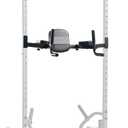 Sunny Health & Fitness Dip Station Core Attachment SF-XFA008 | Leg & Knee Raises, Dip Handles, 5-Position Backrest, Height Adjustable , 2"x2" Rack Compatible, Sweat-Resistant Padding, Captain's Chair