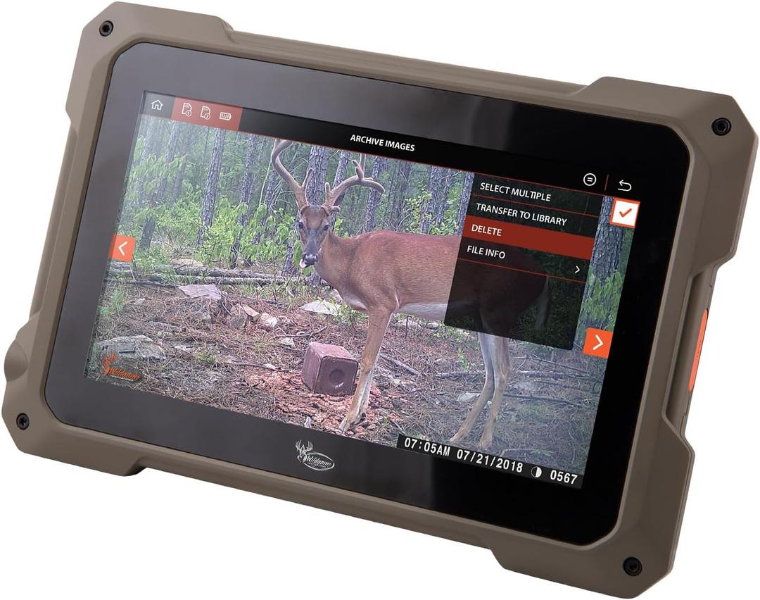 WILDGAME INNOVATIONS Trail Pad Tablet VU70 Dual SD Card Viewer for Hunting & Wildlife Observation Durable Weather-Resistant Memory Card Reader with 7" Touch Screen