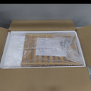 VVW 21.6 Inch Bamboo Shower Bench Seat Chair Stool with Arms for Inside Shower, Heavy Duty Spa Bath Chair with 2 Movable Hooks, Non-Slip Feet for Bathroom Accessories (Beige)