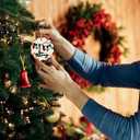 Personalized Merry Christmas Ornaments Custom 1-15 Name Wood Stockings Xmas Hanging Decor Family Name Christmas Keepsake Gift for Family Parents Kids