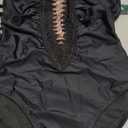 BMJL Women's Sexy One Piece Swimsuit Ruched Tummy Control Bathing Suit Plunge Color Block Swimwear 2026 (Medium, Black)