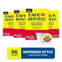 Caf Bustelo Espresso Style Dark Roast Coffee, 96 Keurig K-Cup Pods (EXP 10/15/26)