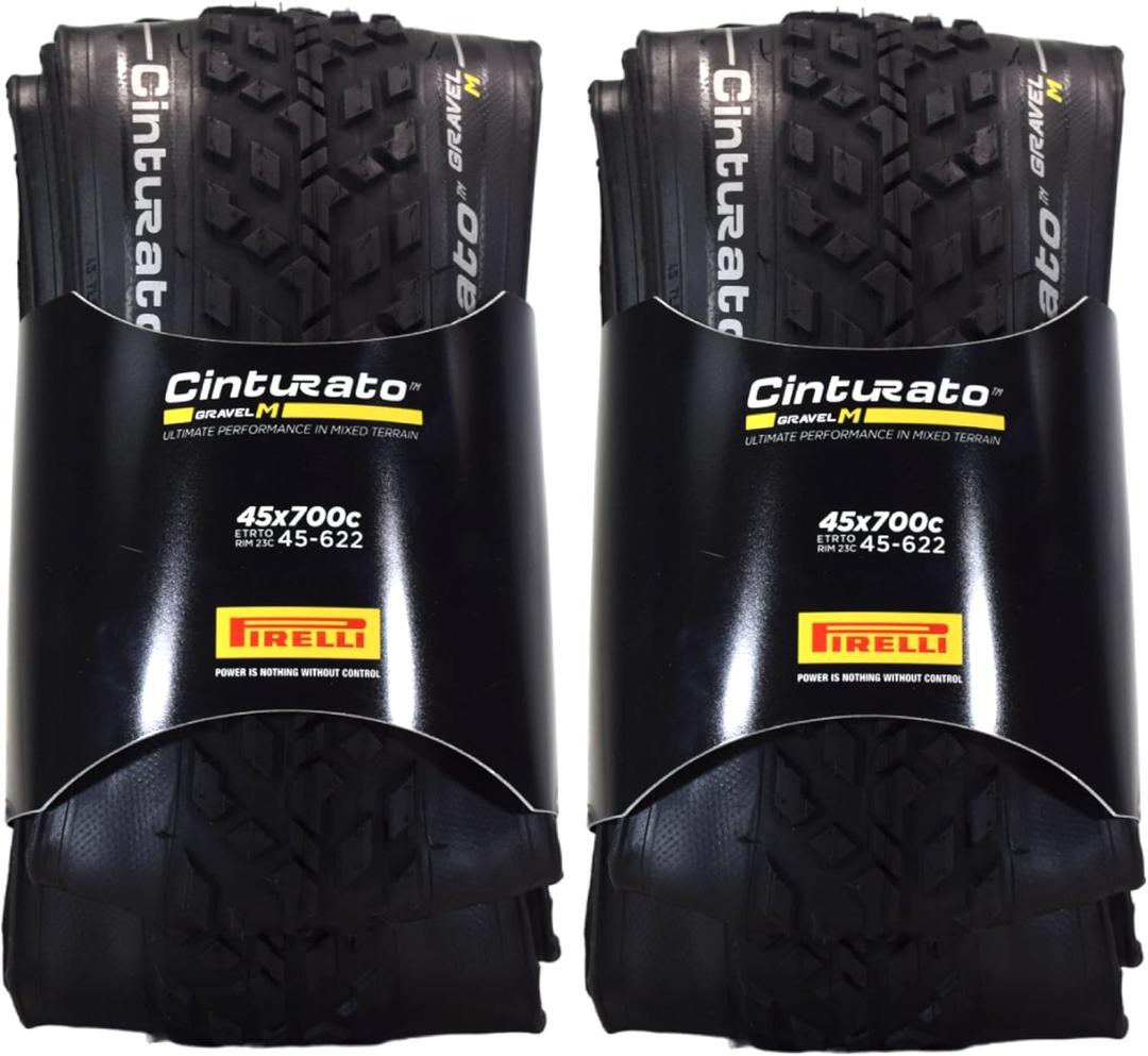 Pirelli Cinturato Gravel M 45-622 (700 x 45c) Gravel Bike Tire - Gravel-Specific Design for Varied Surfaces - SpeedGRIP Compound for Superior Performance