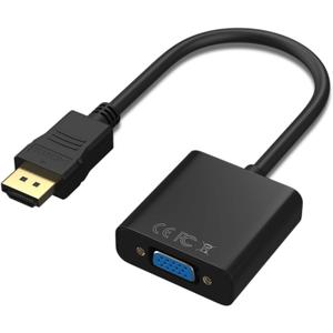 HDMI to VGA Adapter 1080P, HDMI Male to VGA Female Adapter with Audio and DC for Laptop,pc,Desktop,TVbox,Xbox,PS3,PS4 etc -Black