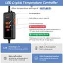 hygger 500w Aquarium Heater, Submersible Fish Tank Heater with Digital LED Controller and Intelligent Leaving Water Automatically Stop Heating System,for 75-130 Gallon Tanks
