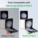 9 x Case for Samsung Galaxy Z Flip 6, Matte Cover with Stand, Anti-Scratch Translucent Back & TPU Connector, Z Flip6 5G Phone Case, Drop Resistance (Without Hinge+Matte Black)