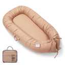 Baby Lounger, Infant Lounger for Newborn,Portable Baby Nest Cover Breathable & Soft, Newborn Essentials (Brown)