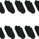 Hanes Women's Cool Comfort No-Show Socks, Moisture-Wicking Socks, 14-Pack (Black) Size 5-9
