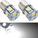 Ruiandsion 2pcs 1156 BA15S LED Bulbs Super Bright 6000K White 6-30V 5050 9SMD LED Reverse Backup Turn Signal Tail Light Bulbs