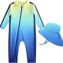 Baby Boy Swimsuit UPF 50+ Sun Protection One Piece Zip Bathing Suit 18 M