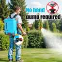 SideKing Battery Powered Backpack Sprayer 4 Gallon, 0-100 PSI Adjustable Pressure Sprayer Compatible with Makita 18V Battery, Electric Sprayer with Wand, 5 Nozzles, 2.6Ah Battery & Charger Included