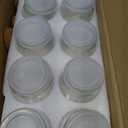 NEWMIAO 20 Pack 7 oz Glass Yogurt Jars with Cork Lids and PE Lids, Glass Pudding Jars Candles Jars, Small Containers for Wedding Favors, Milk, Jam, Honey, Cake, Spices and DIY Gift