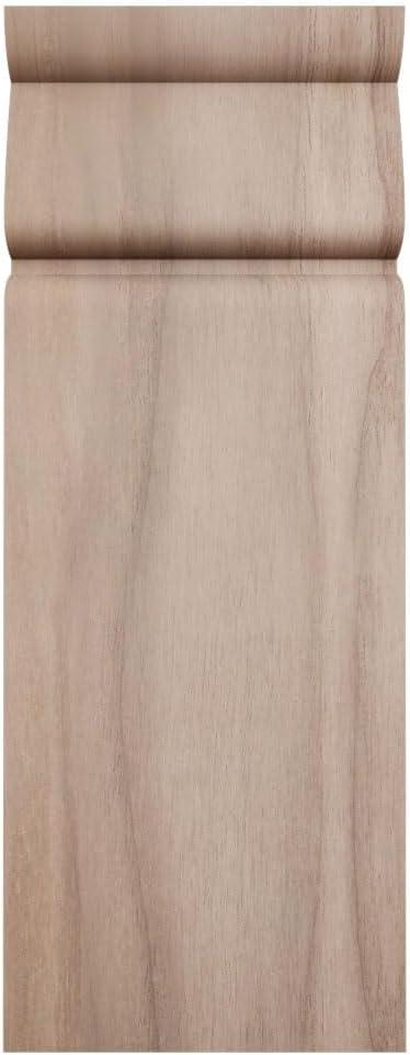 2 1/2"W x 6 1/2"H x 1"P Americraft Solid Hardwood Stain Grade Traditional Plinth Block, Walnut