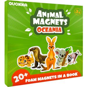 QUOKKA Travel Magnetic Puzzles for Toddlers 1-3  20+Pcs Australia Game with Extra-Long Play Book  Fun Travel Game Toy for Kids Ages 3-5  Strong Magnets for Car Activities  Fun Toddler Puzzle 2-4