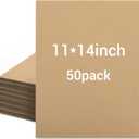 50 Pack 11x14 Corrugated Cardboard Sheets for Mailers, Flat Packaging Inserts for Shipping, Mailing, Crafts