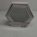 Hexagon Floating Shelves, Set of 3 White Hexagon Wall Shelves | Modern Honeycomb Floating Shelves for Living Room, Bedroom, Office | Hexagonal Wall Organizer Hanging Shelf