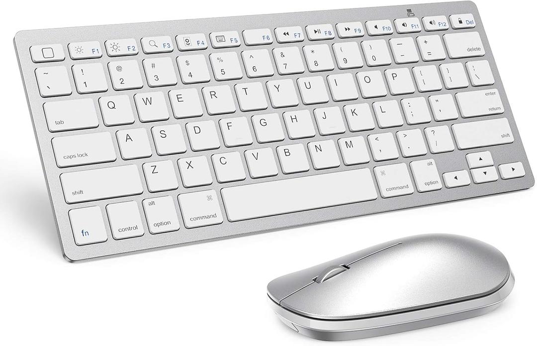 SPARIN Wireless Bluetooth Keyboard and Mouse for iPad (A16) 11th 10th Generation, iPad Air (13/11 inch), iPad Pro 13/12.9/11 inch, iPad 9th 8th Gen, iPad mini 7th -8.3 inch, Above iOS13- Silver White