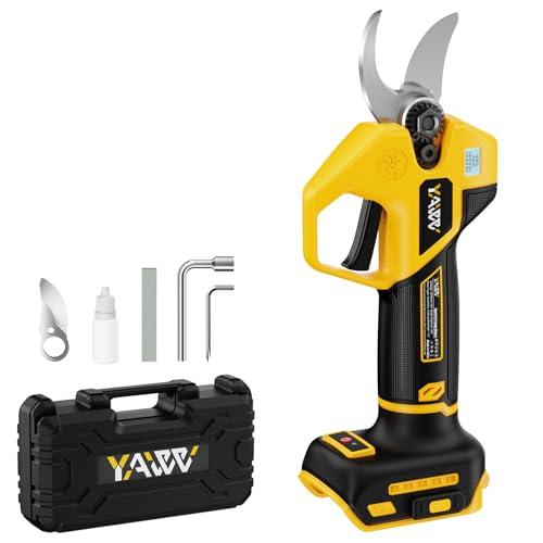 Brushless Electric Pruning Shears for DeWalt Battery, Portable Cordless Pruning Shears with LCD Display＆SK5 Blades, Adjustable Cutting Diameter 0.8-1.2 Inch for Gardening Tree Pruning(NO Battery)