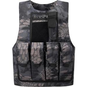 UNIVIVO Kids Tactical Vest Youth Army Costume for Boys Girls 8 10 12 14 Outdoor Airsoft Game