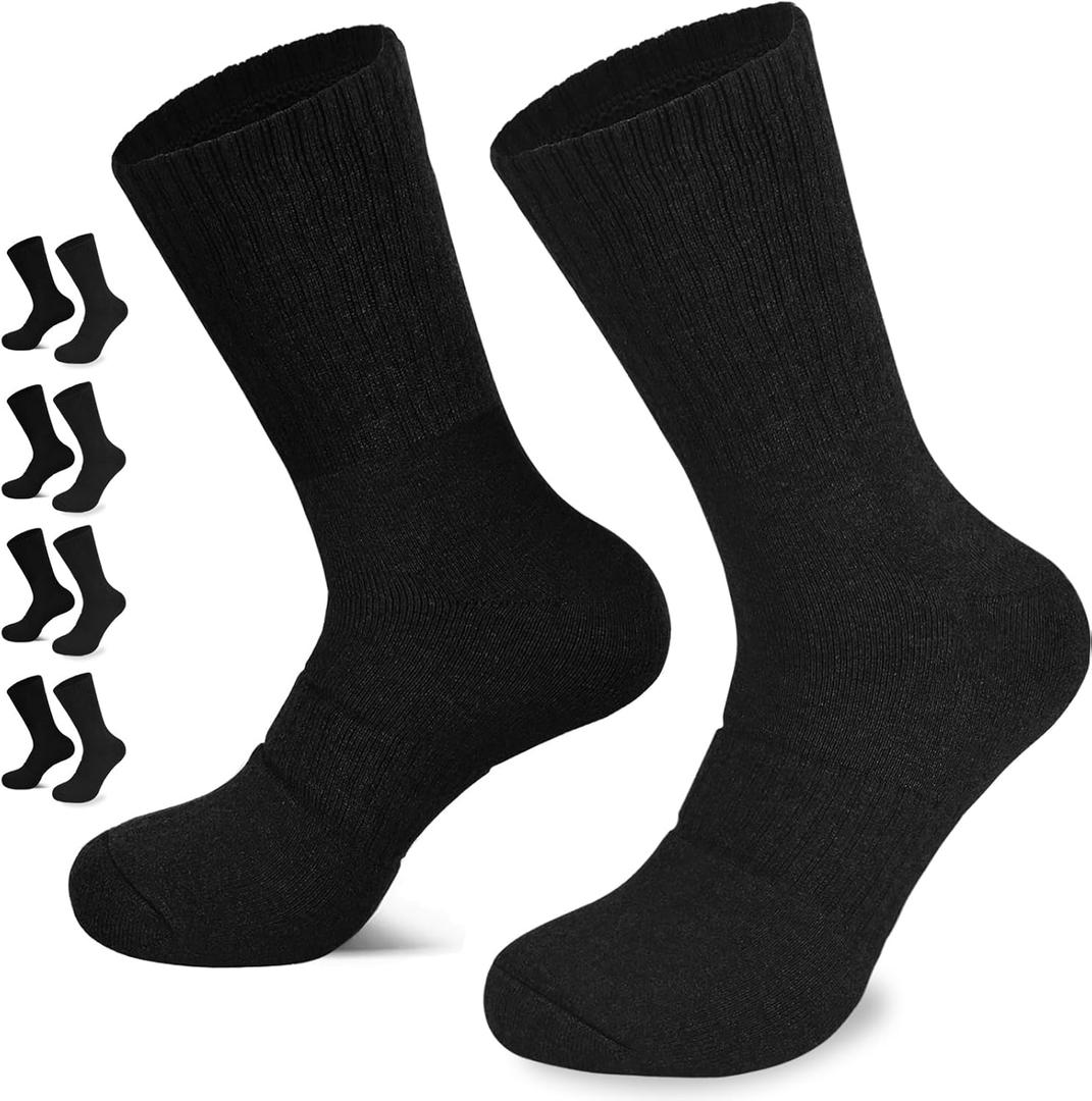 360 Cushioned Thermal Crew Socks Men Women, Thick &Warm Boot Sports Socks Hunting Sking Hiking Home Work Outdoor (L)