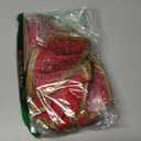 24 Inch Red Poinsettia Small Christmas Tree Skirts Glitter Xmas Tree Holiday Plush Tree Carpet Ornaments Decor