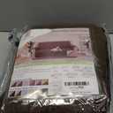 U-NICE HOME Reversible Sofa Cover Couch Cover for Dogs with Elastic Straps Water Repellent Furniture Protector for Pets Couch Cover for 3 Cushion Couch (Sofa, Coffee/Beige)