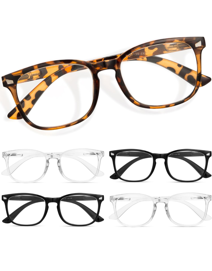 CCVOO Reading Glasses for Women/Men, Eyeglasses, Blue Light Readers for Women/Men, Computer Eye Glasses, Cheaters, +1.75