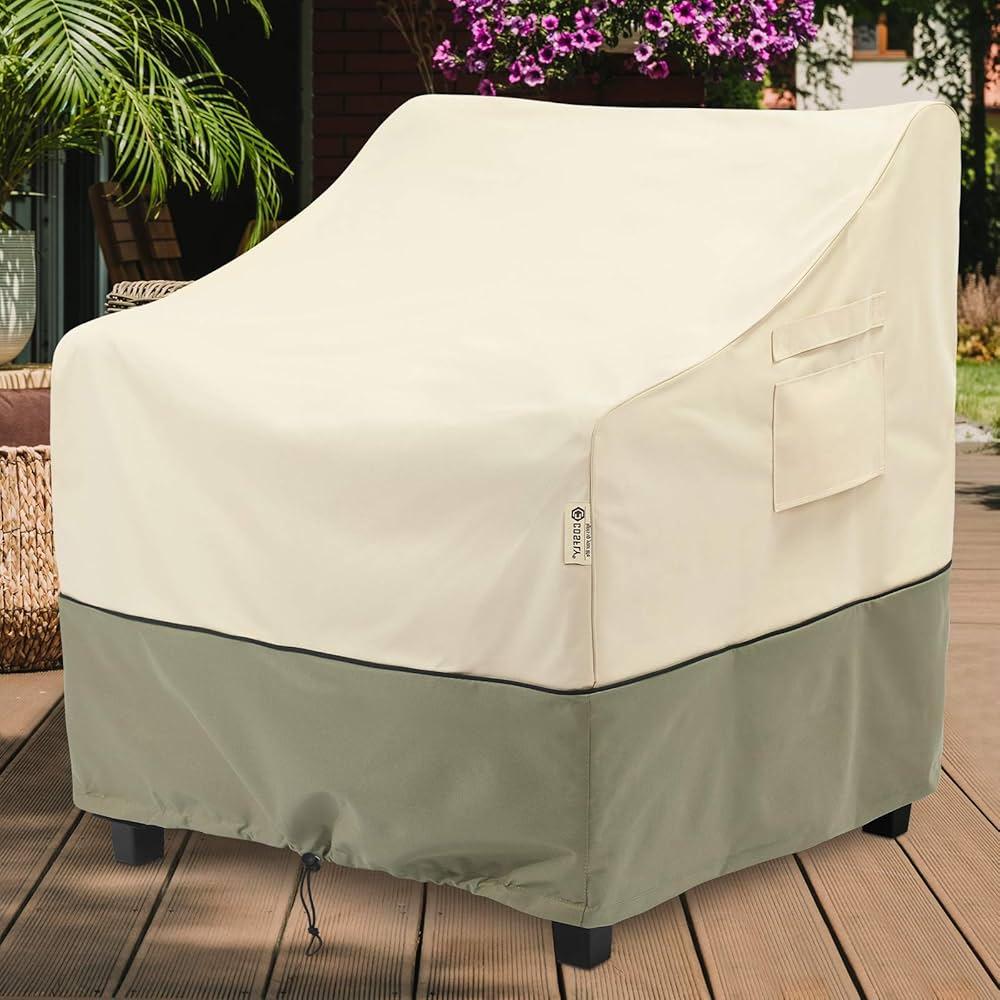 COSFLY Outdoor Furniture Patio Chair Covers Waterproof Clearance, Lounge Deep Seat Cover, Lawn Furnitures Covers Fits up to 32W x 37D x 36H inches(1 Pack)