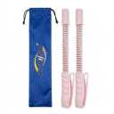 Ptrildo Cordless Battle Ropes for Home Gym & Apartment with Workout Guide, Color: 4.5lb-pink