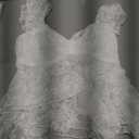 Women Lace Tank Top Cap Sleeve Vintage Floral Sheer Blouse (White, S)
