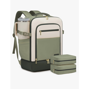 LOVEVOOK Travel Backpack for Women with Shoes Compartment,40L Personal Item Travel Bag Flight Approved Carry On Backpack with 2 Packing Cubes,Large Casual Weekender Luggage Daypack