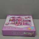 Doll House for Girls,6 Rooms Pink Dollhouse with Dolls Figure, Puppies,Furniture, Accessories, Kids Playhouse for for 3 4 5 6 7 8 9 10 Year Old