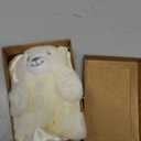 Bear Security Blanket Soft Baby Lovey Fluffy Blanket Unisex Lovie Snuggle Toy Baby Bear Stuffed Gift for Newborn, Boys and Girls, 13.5 Inch