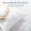 puredown 26x26 Outdoor Pillow Inserts, Set of 4, Fluffy Soft Waterproof Down Alternative Euro Pillows for Porch Swing Sofa Couch Cushion Patio Furniture