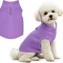 Rbenxia 1 Piece Dog Sweater with Leash Ring Soft Fleece Vest Dog Pullover Warm Jacket Pet Dogs Clothes Winter Dogs Outfits for Small Puppy Cat Pets (Purple, Small)