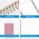 2 x Blue Sky Undated Planner Calendar, 5 x 8 Weekly View Organizer, Twin-Wire Binding, Flexible Cover, Blank Notes Pages for Goal-Setting and Productivity (Imperial Rose, 5" x 8")