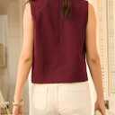 EVALESS Vest for Women 2025 Button Down Sleeveless Blazer Suit Vest Cropped Waistcoat Spring Summer Casual Outfits (M)