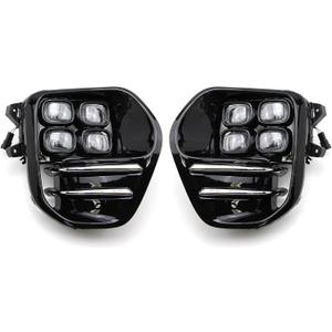 Dreamseek LED DRL 4 Eyes Style Replacement Driving Fog Lamp Assembly for Kia KX5 Sportage QL 2017 2018 2019 Daytime Running Light with Bezel Kit