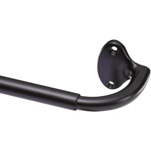 Amazon Basics Easy to Install Adjustable Room Darkening Blackout Curtain Rod - Wraps Around, Blocks Light, for Heavy Curtains, 48" to 88", Black (48" to 88", Black)