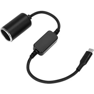 USB C to 12V Adapter, USB C to 12V Cigarette Lighter Adapter Type C Male to 12V Cigarette Lighter Socketfor Dash Cam Power Bank GPS Car Led Light Strips 1 Pack