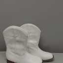 Girls Cowgirl Boots Unisex-Child Mid Calf Glitter Toddler Cowboy Boot Little Big Kids Western Riding Shoes
Size -5