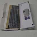 Wireless Keyboard and Mouse Ultra Slim Combo, TopMate 2.4G Silent Compact USB 2400DPI Mouse and Scissor Switch Keyboard Set with Cover, Batteries Included, for PC/Laptop/Windows/Mac - Gold Black