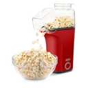 Dash Fresh Pop Popcorn Maker - Oil-Free, Air Popcorn Popper - With Measuring Cup & Recipe Guide - Perfect for Movie Nights - 16 Cups, Red