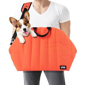 UTEE Dog Bag Carrier for Medium Dogs, 3-in-1 Car Seat, Travel Pets Purses Over 20lbs& Bed, Adjustable Leashes Ideal for Corgi, Shiba Inu, French Bulldog, Beagle | Washable & Stylish Pet Purse Carrier