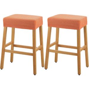 YISUN Stool Covers Rectangle - 2 Pack Stretch Waterproof Saddle Seat Cover Counter Bar Stools Bar Chairs Covers Kitchen Island Chairs Cushion Protector