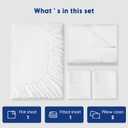 SONORO KATE 100% Egyptian Cotton Sheets - 1200 Thread Count, Luxury & Cooling Hotel Cotton Bed Sheets Set 4 Piece, Sateen Weave for Soft Feel, Fits Upto 16" Mattress (White, Queen)