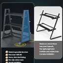 Leteuke 3 Tier Dumbbell Rack Stand Only, Heavy Duty 34.33" x 18.7" x 37.09"