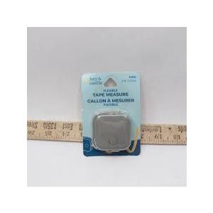 Key & Castle Retractable Push Button Square Measuring Tape Gray 5' 51076