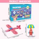 28 Pack Valentines Day Gifts for Kids, Foam Airplanes Party Favor Set with Valentines Greeting Cards for Kids, Valentine's Day School Prize Party Favor, Classroom Exchange Gift Set